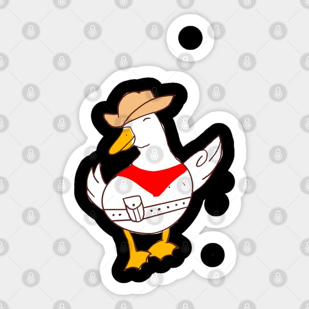 Cowboy duck style Sticker by LogoBunch
